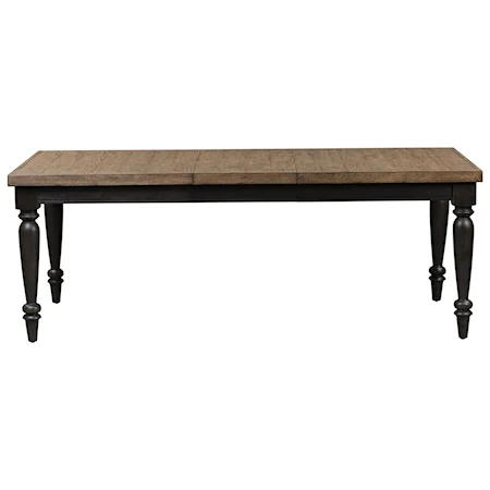 Relaxed Vintage Two-Toned Rectangular Leg Table